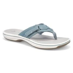 Clarks Women's Breeze Sea Thong Sandal - Blue