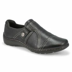 Clarks Women's Cora Poppy Wide Loafer - Black