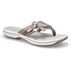 Clarks Women's Brinkley Thong Sandal - Pewter