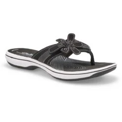 Clarks Women's Brinkley Thong Sandal - Black