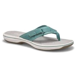 Clarks Women's Breeze Sea Thong Sandal - Aqua