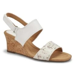 Clarks Women's Kyarra Faye Wedge Sandal - Whi