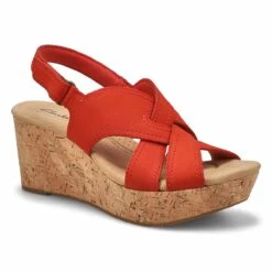Clarks Women's Rose Erin Wedge Sandal - Grena