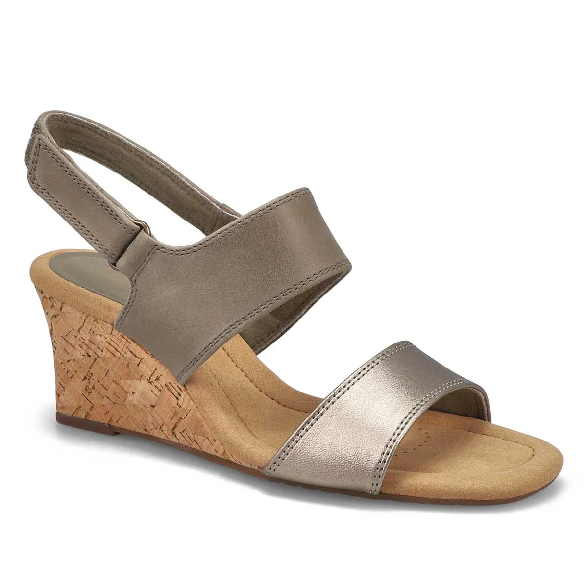 Clarks Women's Kyarra Faye Wedge Sandal - Oli 1 Clarks Women's Kyarra Faye Wedge Sandal - Oli