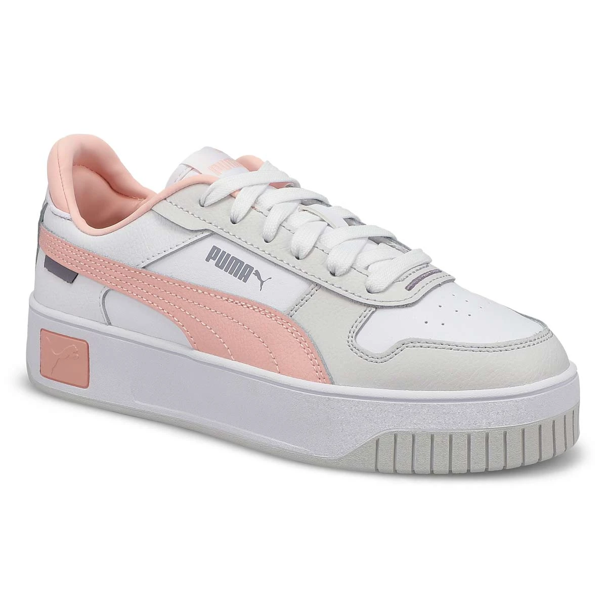 Puma Women's Carina Street Sneaker - White/Go 2 Puma Women's Carina Street Sneaker - White/Go - Image 2