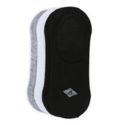 Sperry Men's Solid Mid Vamp Liner 6 Pk-Black/